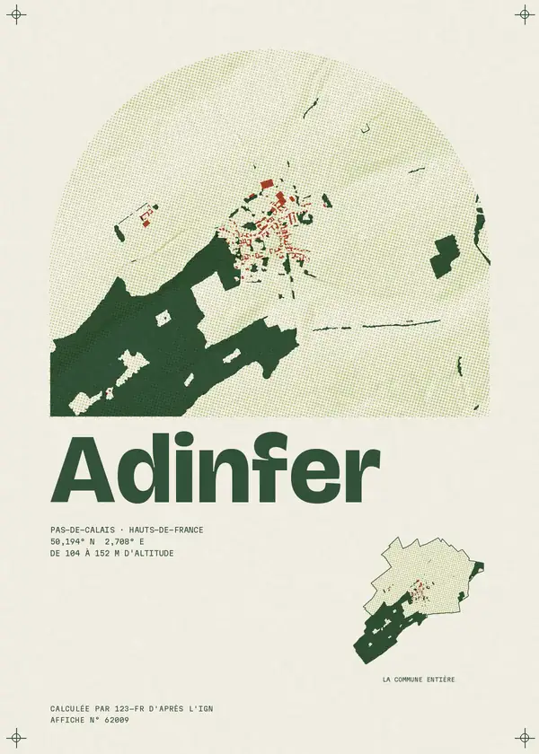 Affiche de Adinfer, calculée par 123-fr d'après l'IGN