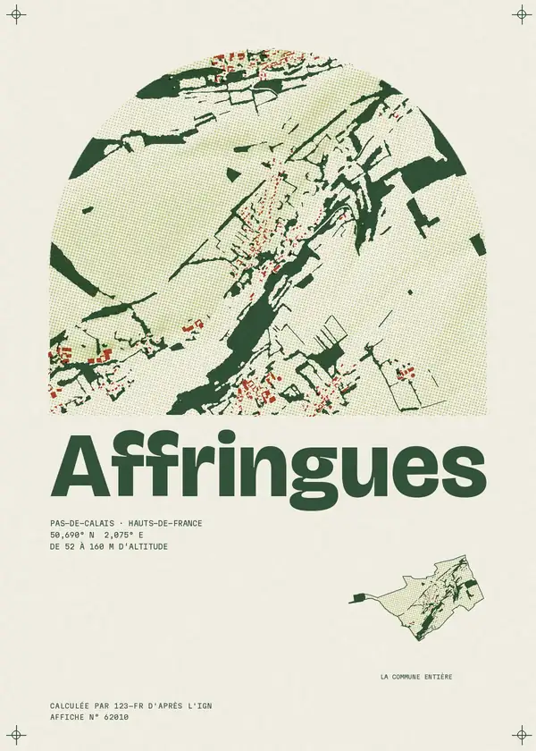 Affiche de Affringues, calculée par 123-fr d'après l'IGN