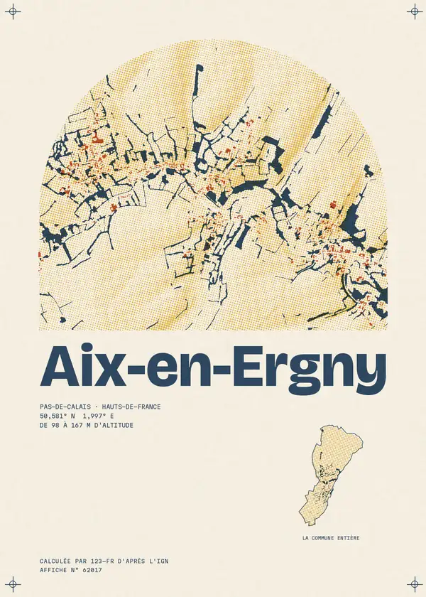 Affiche de Aix-en-Ergny, calculée par 123-fr d'après l'IGN