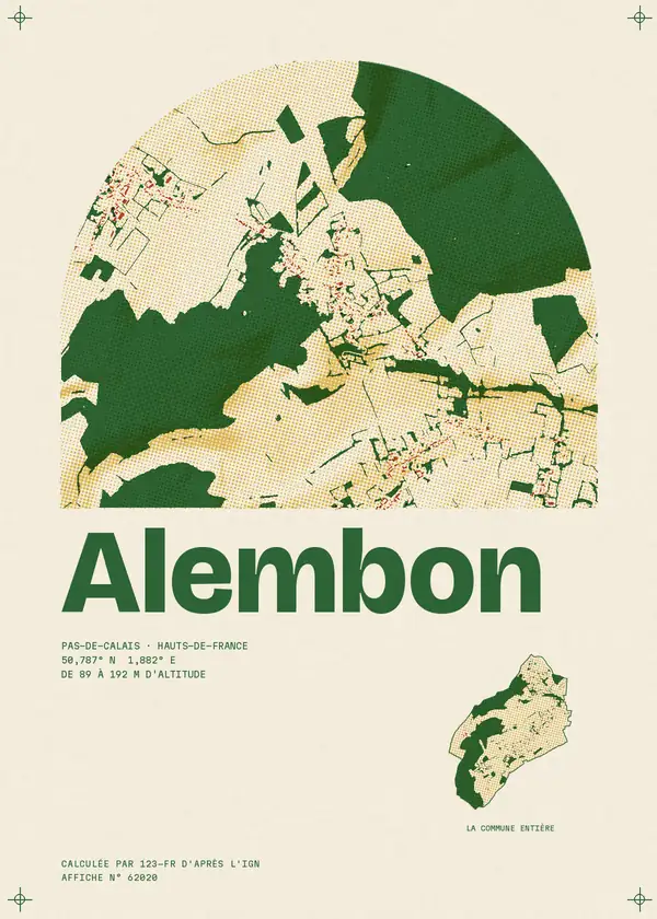 Affiche de Alembon, calculée par 123-fr d'après l'IGN