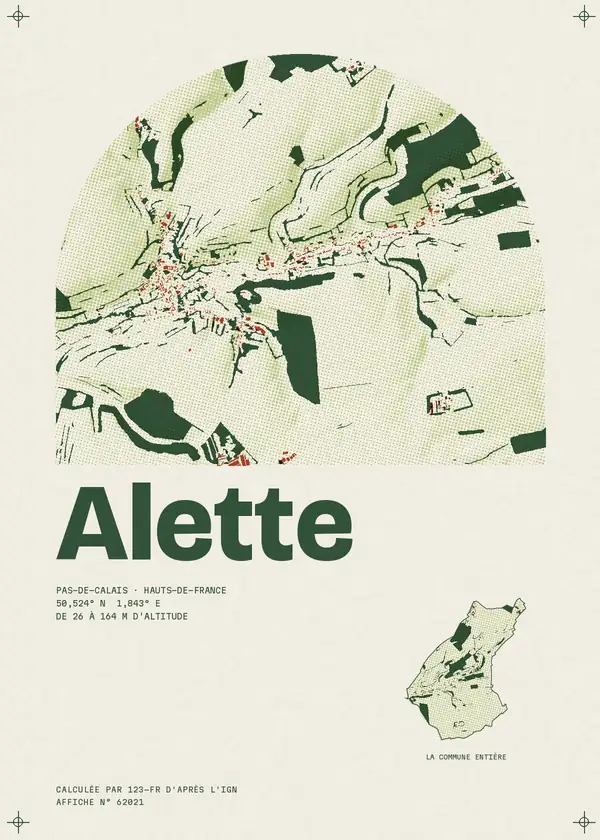 Affiche de Alette, calculée par 123-fr d'après l'IGN