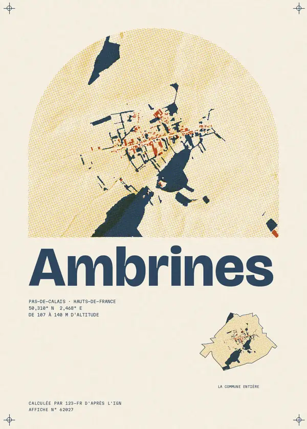 Affiche de Ambrines, calculée par 123-fr d'après l'IGN