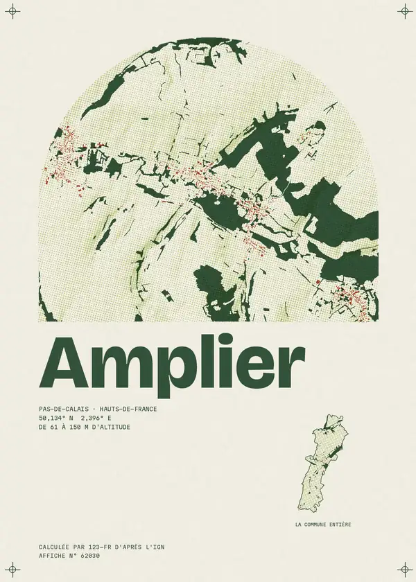 Affiche de Amplier, calculée par 123-fr d'après l'IGN