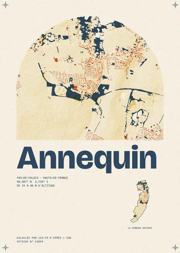Affiche de Annequin, calculée par 123-fr d'après l'IGN