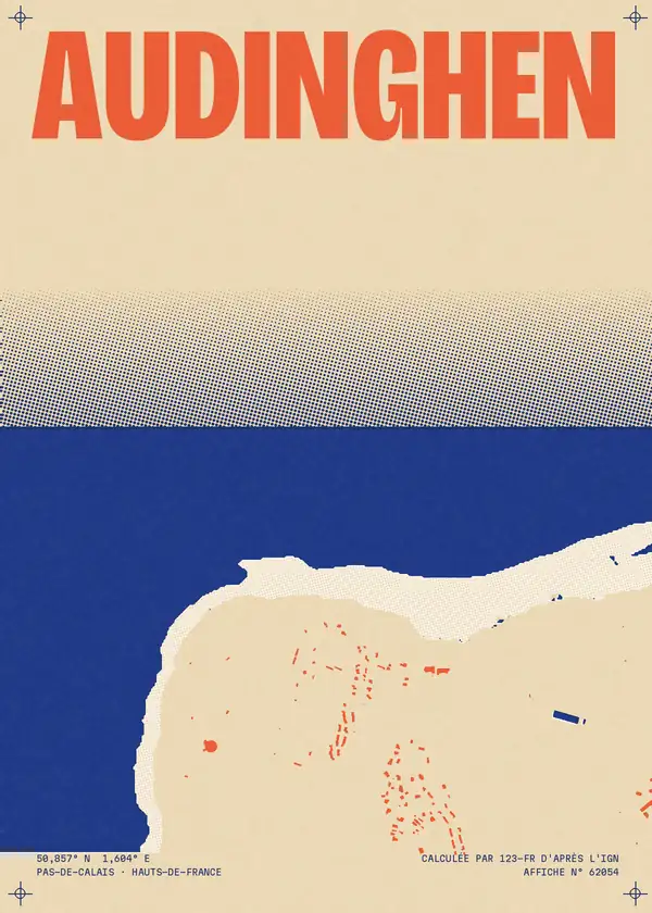 Affiche de Audinghen, calculée par 123-fr d'après l'IGN