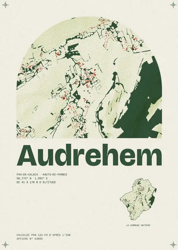 Affiche de Audrehem, calculée par 123-fr d'après l'IGN
