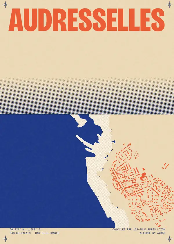 Affiche de Audresselles, calculée par 123-fr d'après l'IGN