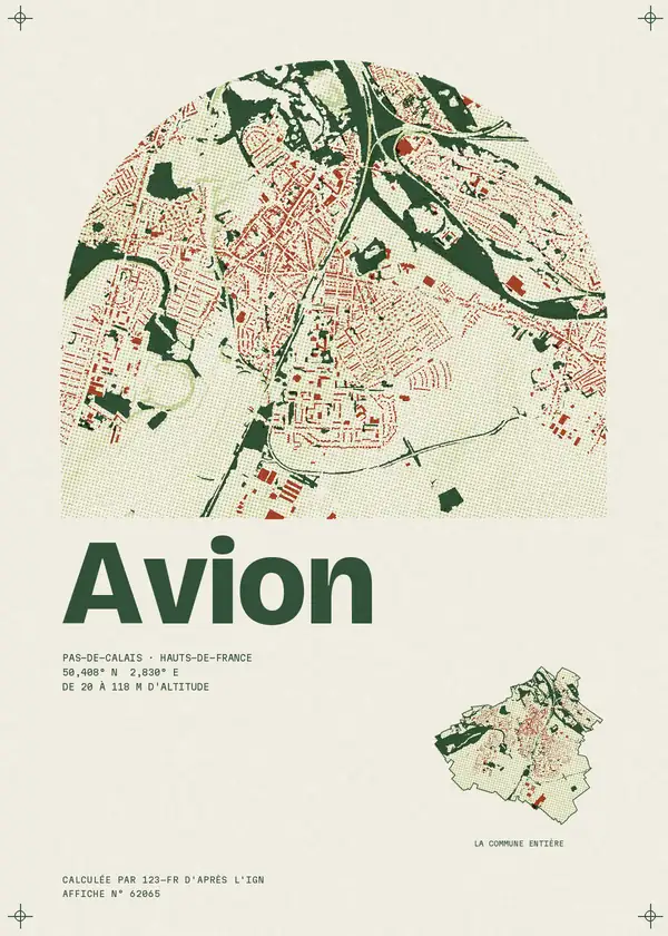 Affiche de Avion, calculée par 123-fr d'après l'IGN