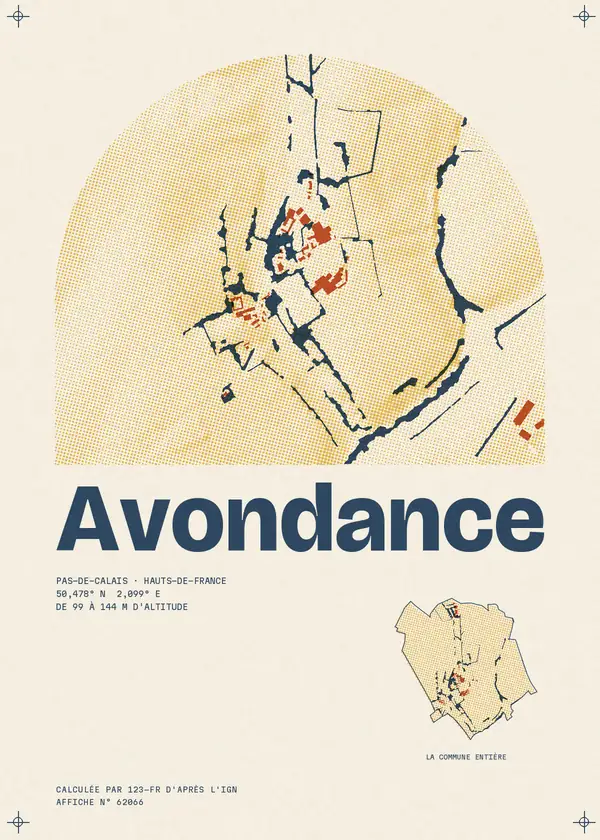 Affiche de Avondance, calculée par 123-fr d'après l'IGN
