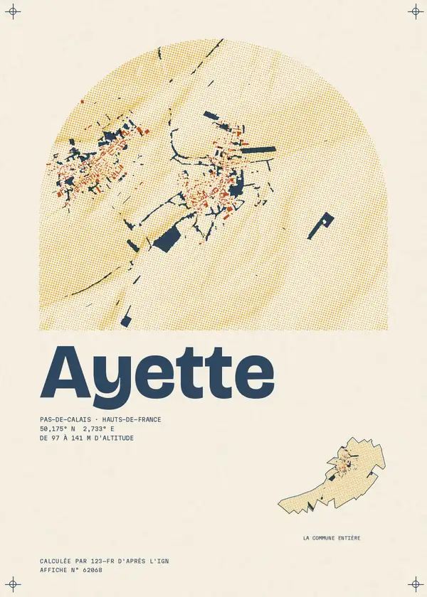Affiche de Ayette, calculée par 123-fr d'après l'IGN