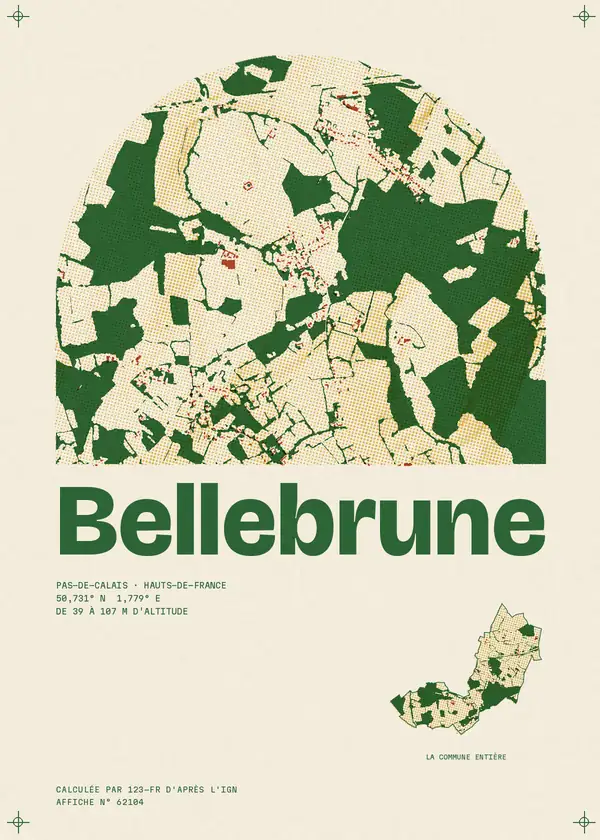 Affiche de Bellebrune, calculée par 123-fr d'après l'IGN