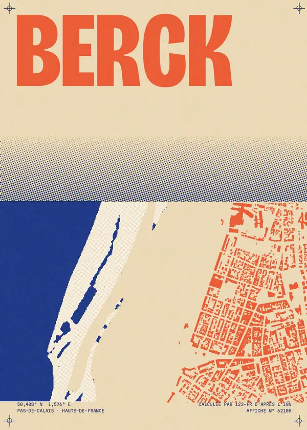 Affiche de Berck, calculée par 123-fr d'après l'IGN