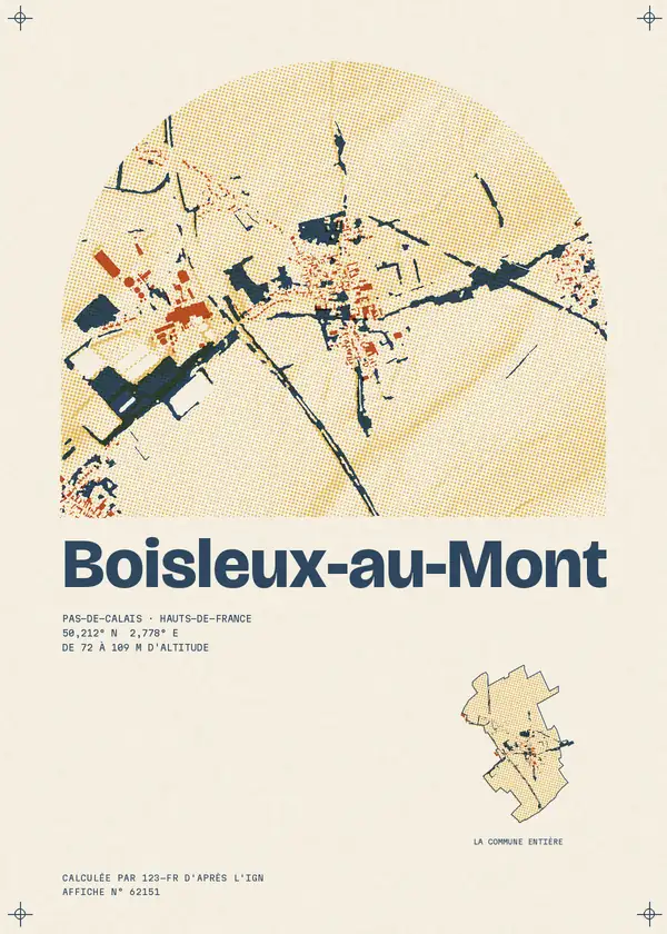 Affiche de Boisleux-au-Mont, calculée par 123-fr d'après l'IGN