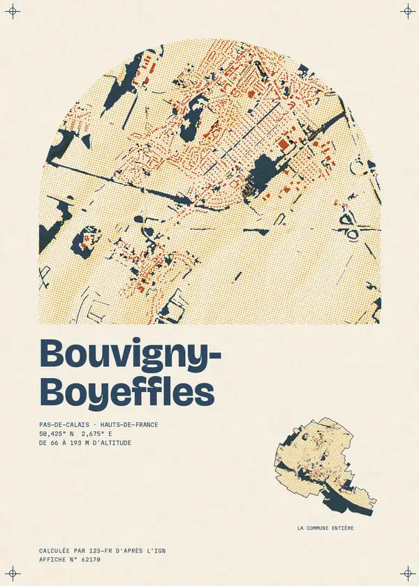 Affiche de Bouvigny-Boyeffles, calculée par 123-fr d'après l'IGN