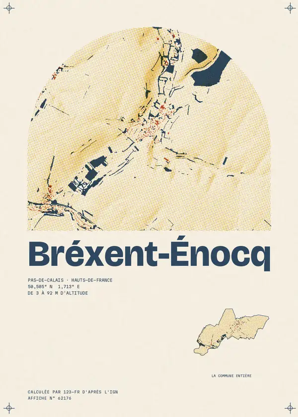 Affiche de Bréxent-Énocq, calculée par 123-fr d'après l'IGN