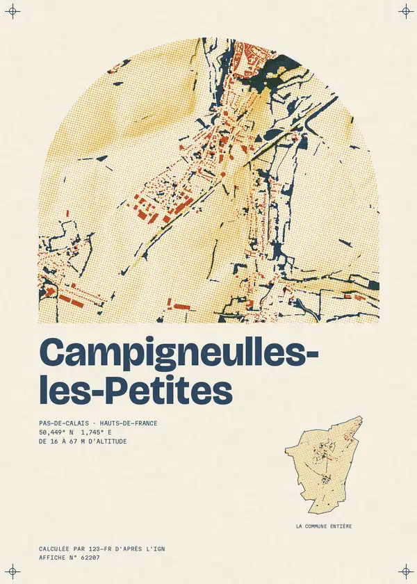 Affiche de Campigneulles-les-Petites, calculée par 123-fr d'après l'IGN