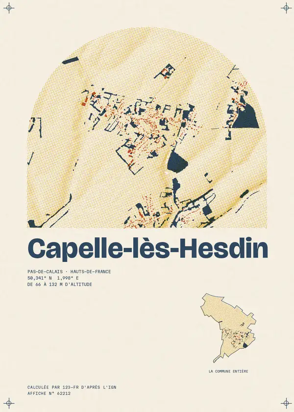 Affiche de Capelle-lès-Hesdin, calculée par 123-fr d'après l'IGN