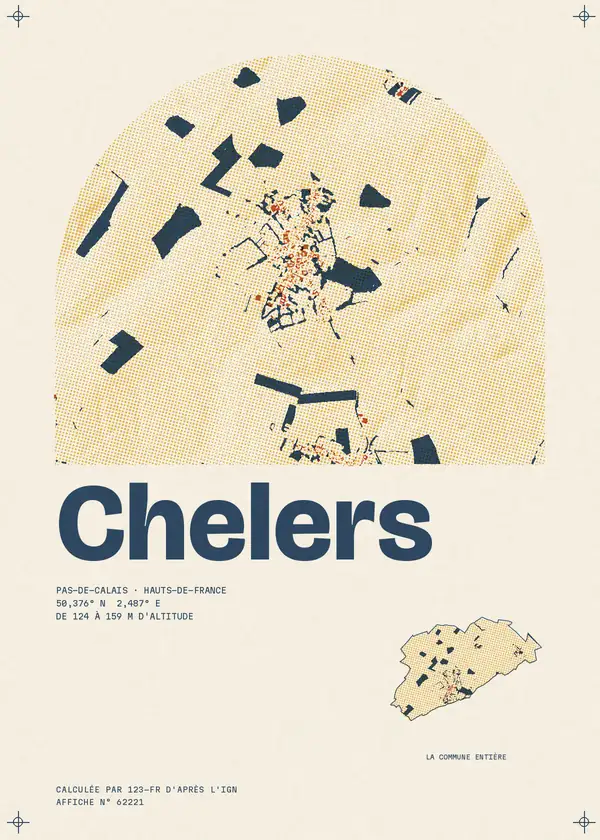 Affiche de Chelers, calculée par 123-fr d'après l'IGN