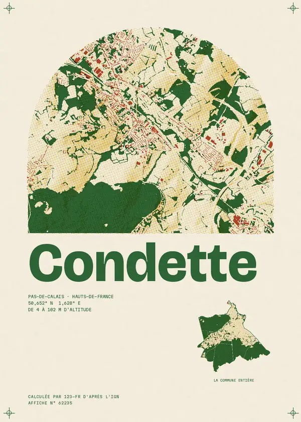 Affiche de Condette, calculée par 123-fr d'après l'IGN