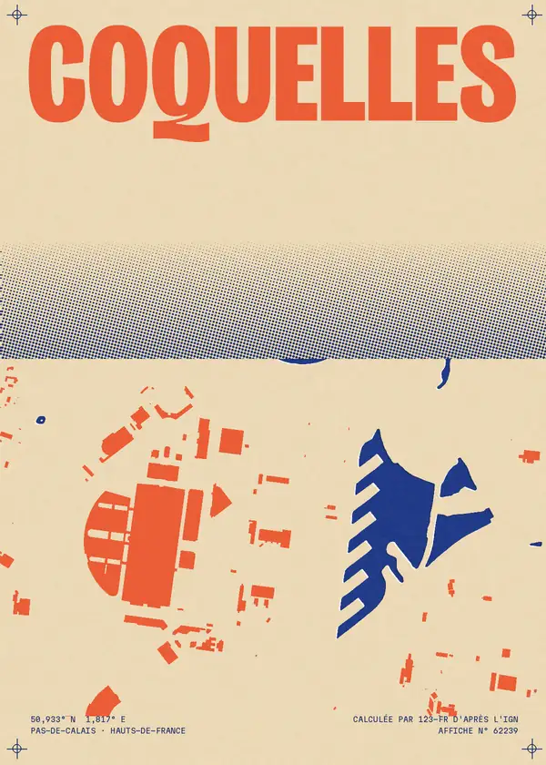 Affiche de Coquelles, calculée par 123-fr d'après l'IGN