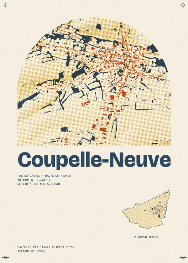 Affiche de Coupelle-Neuve, calculée par 123-fr d'après l'IGN