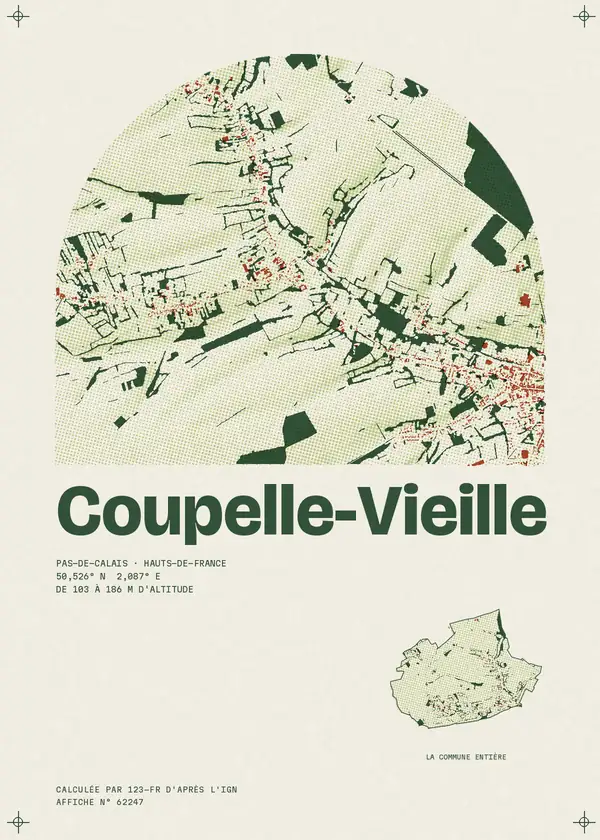 Affiche de Coupelle-Vieille, calculée par 123-fr d'après l'IGN