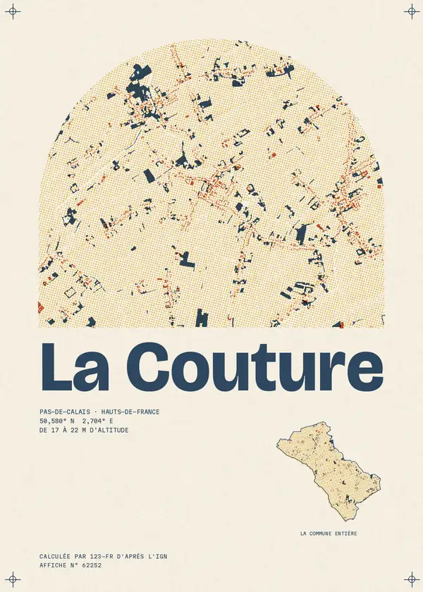 Affiche de La Couture, calculée par 123-fr d'après l'IGN