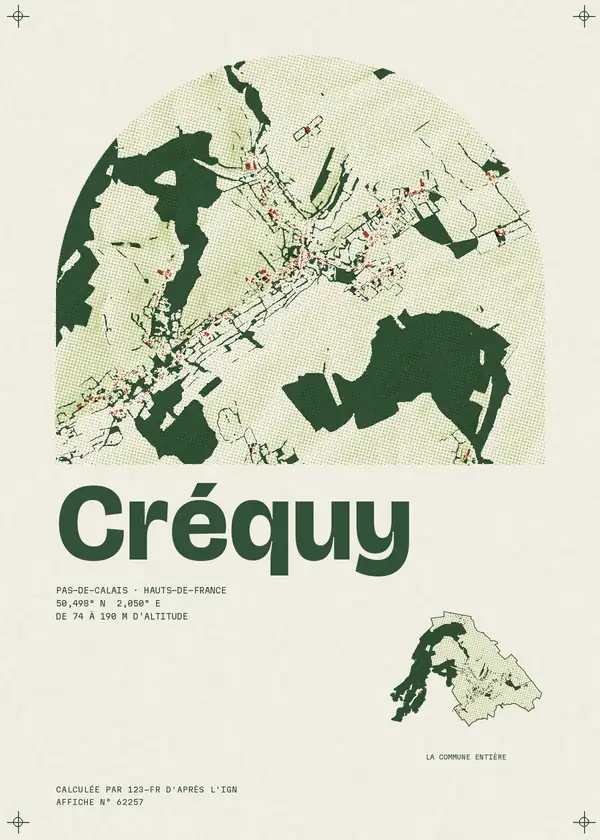 Affiche de Créquy, calculée par 123-fr d'après l'IGN