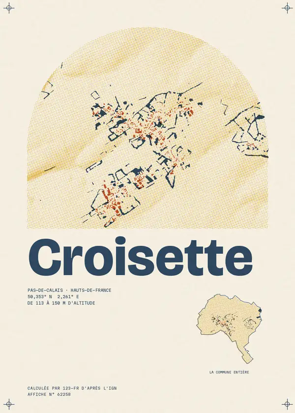Affiche de Croisette, calculée par 123-fr d'après l'IGN