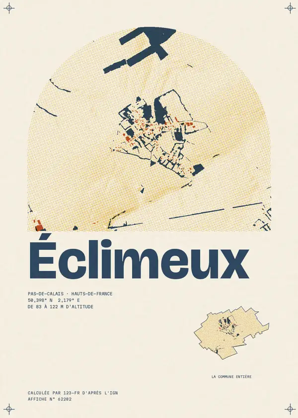 Affiche de Éclimeux, calculée par 123-fr d'après l'IGN