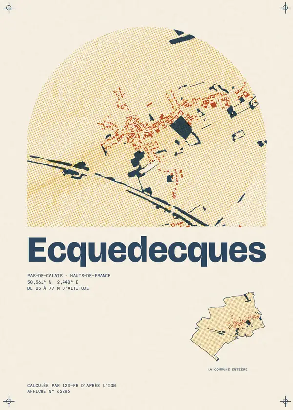 Affiche de Ecquedecques, calculée par 123-fr d'après l'IGN