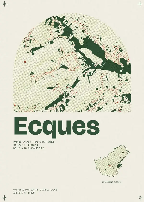 Affiche de Ecques, calculée par 123-fr d'après l'IGN