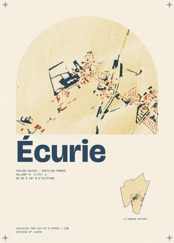 Affiche de Écurie, calculée par 123-fr d'après l'IGN