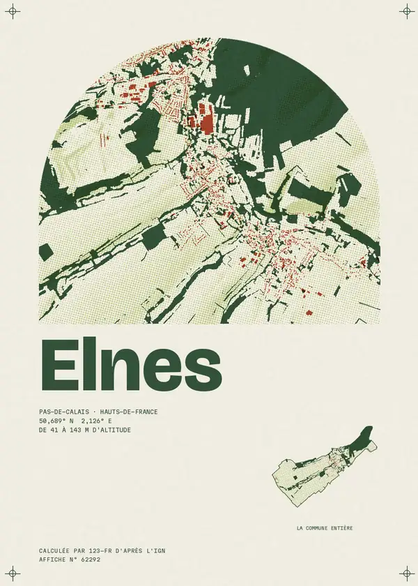 Affiche de Elnes, calculée par 123-fr d'après l'IGN