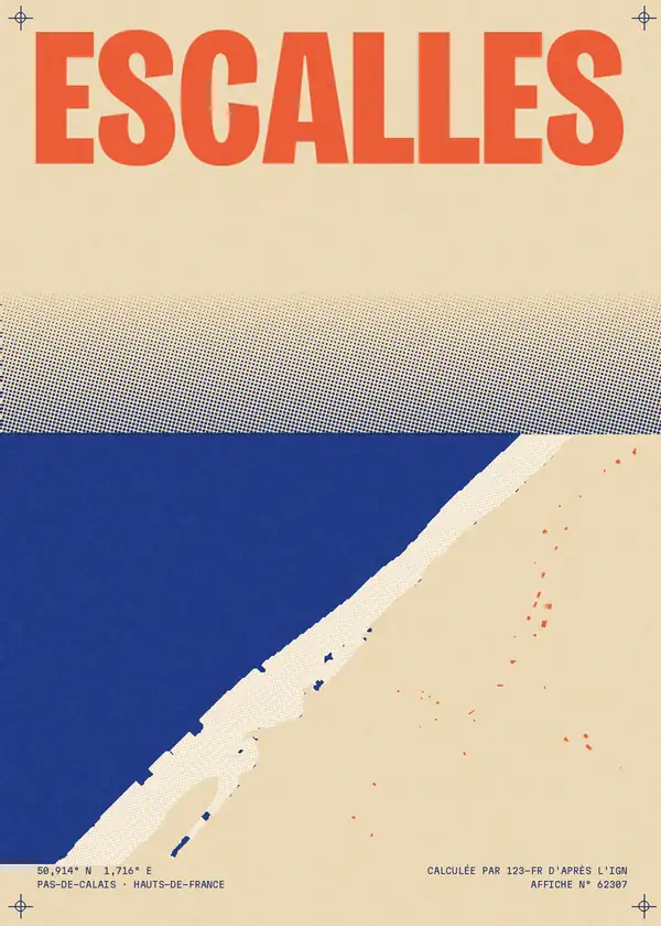 Affiche de Escalles, calculée par 123-fr d'après l'IGN