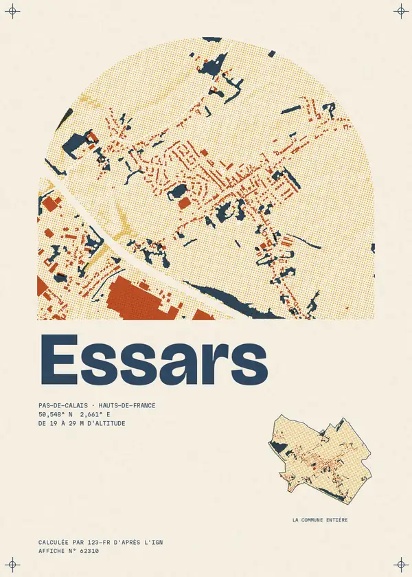 Affiche de Essars, calculée par 123-fr d'après l'IGN