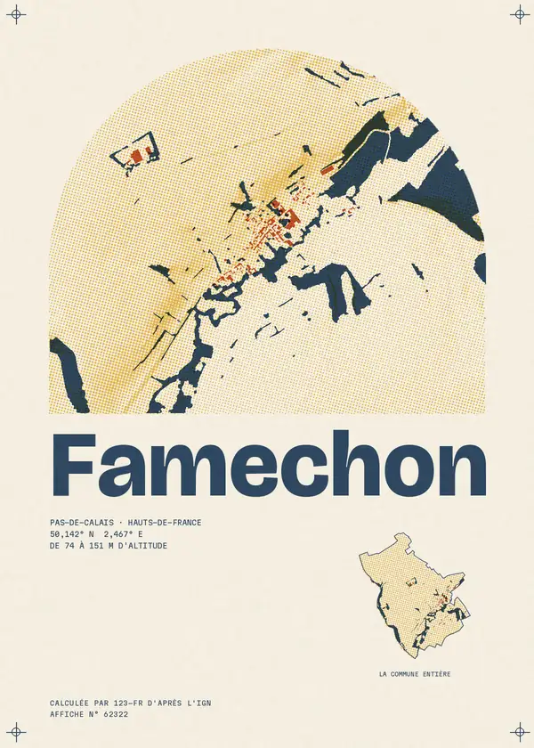 Affiche de Famechon, calculée par 123-fr d'après l'IGN