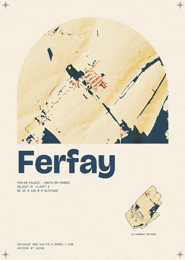 Affiche de Ferfay, calculée par 123-fr d'après l'IGN