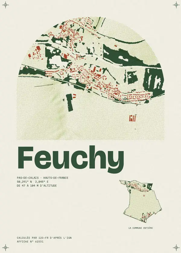 Affiche de Feuchy, calculée par 123-fr d'après l'IGN