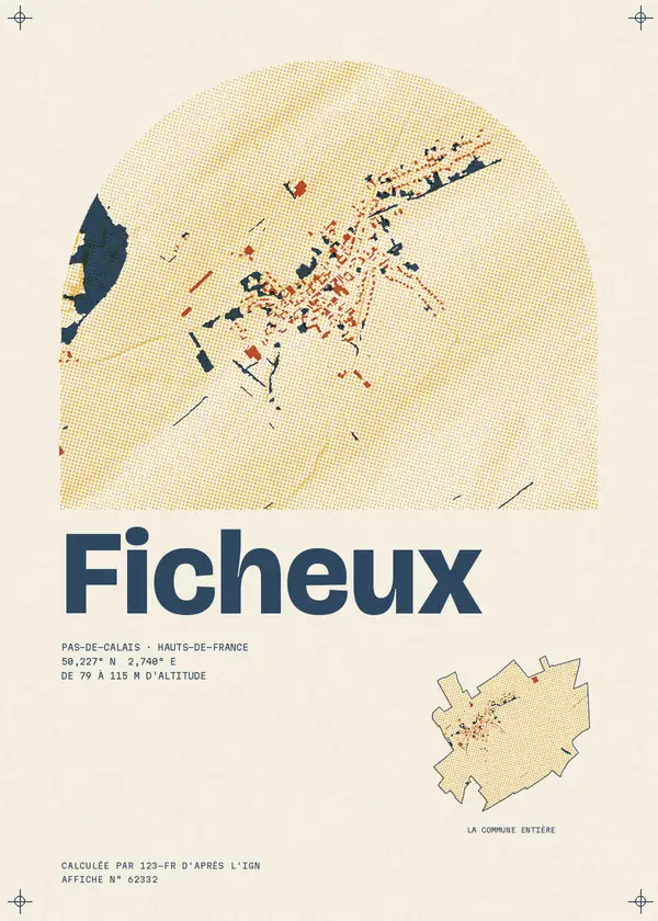 Affiche de Ficheux, calculée par 123-fr d'après l'IGN