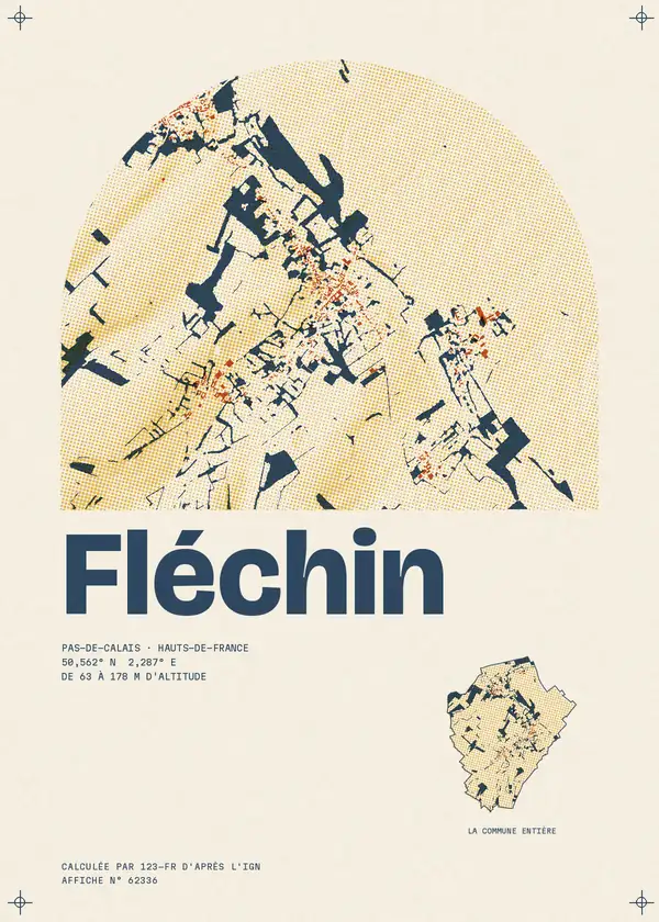 Affiche de Fléchin, calculée par 123-fr d'après l'IGN