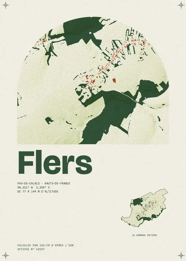 Affiche de Flers, calculée par 123-fr d'après l'IGN