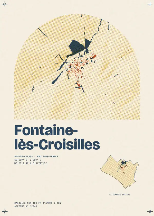 Affiche de Fontaine-lès-Croisilles, calculée par 123-fr d'après l'IGN