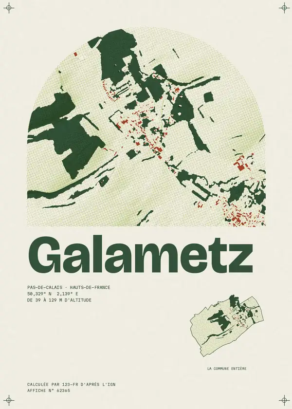 Affiche de Galametz, calculée par 123-fr d'après l'IGN