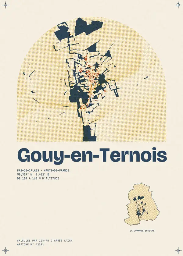 Affiche de Gouy-en-Ternois, calculée par 123-fr d'après l'IGN