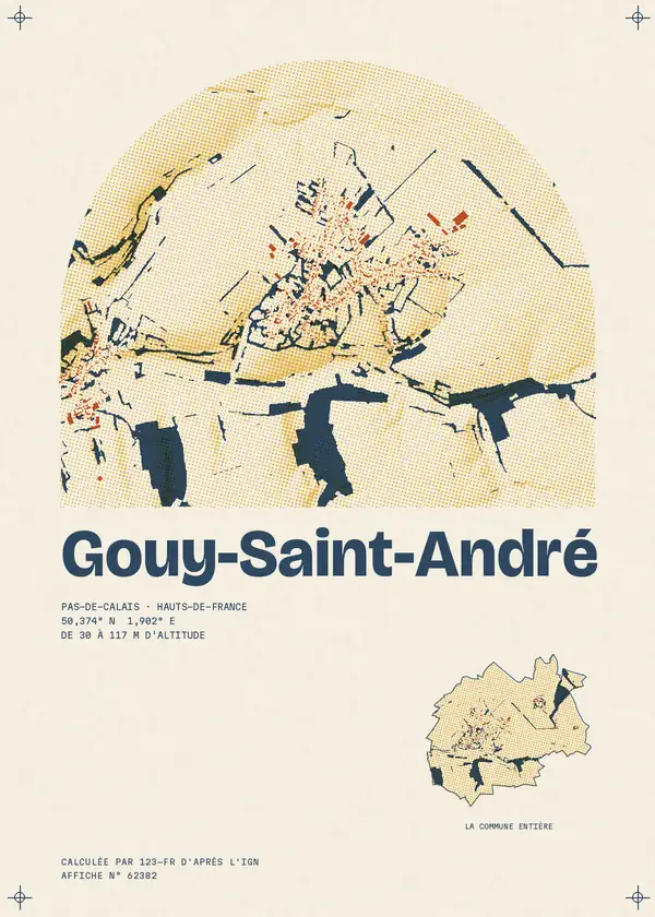 Affiche de Gouy-Saint-André, calculée par 123-fr d'après l'IGN