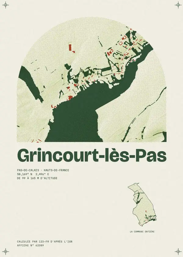 Affiche de Grincourt-lès-Pas, calculée par 123-fr d'après l'IGN