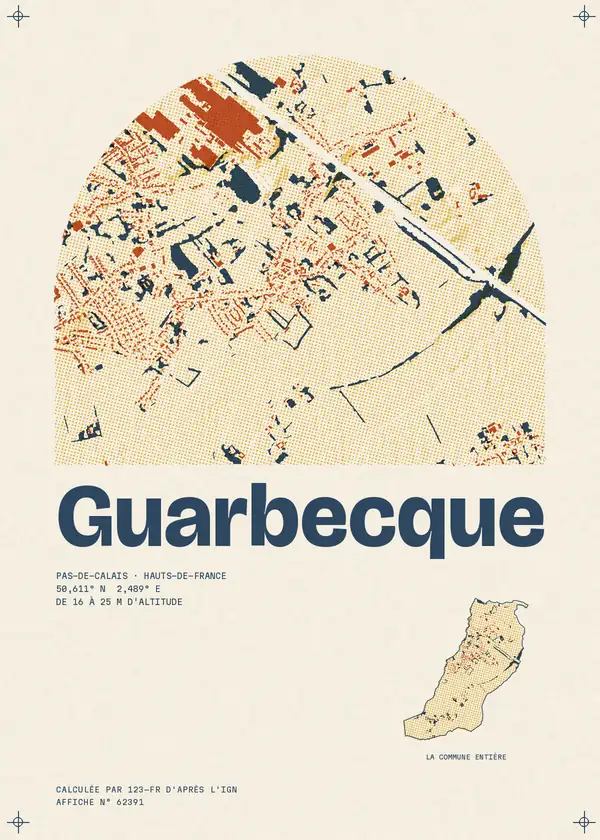 Affiche de Guarbecque, calculée par 123-fr d'après l'IGN