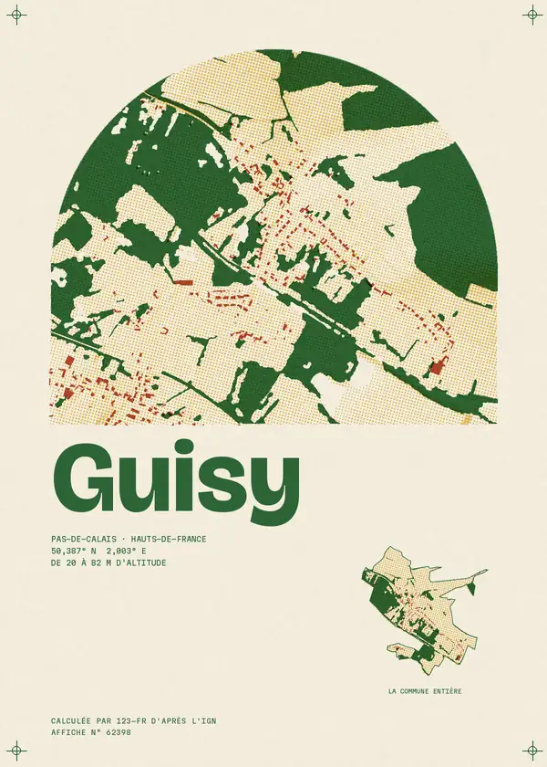 Affiche de Guisy, calculée par 123-fr d'après l'IGN