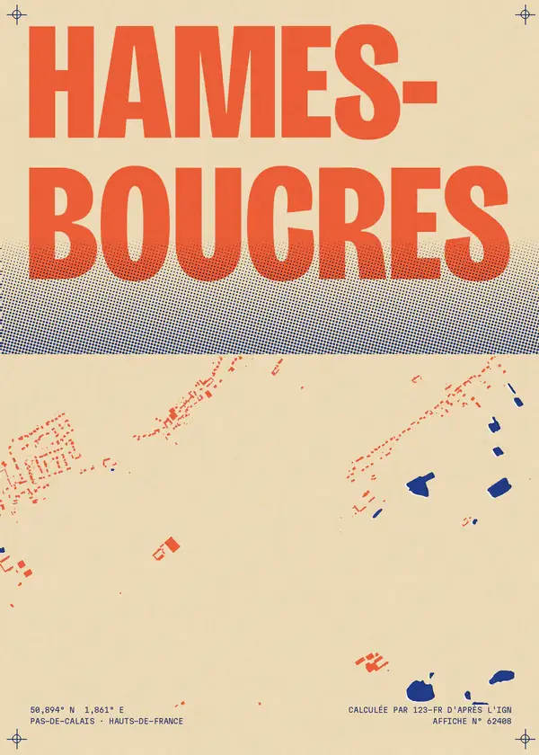Affiche de Hames-Boucres, calculée par 123-fr d'après l'IGN